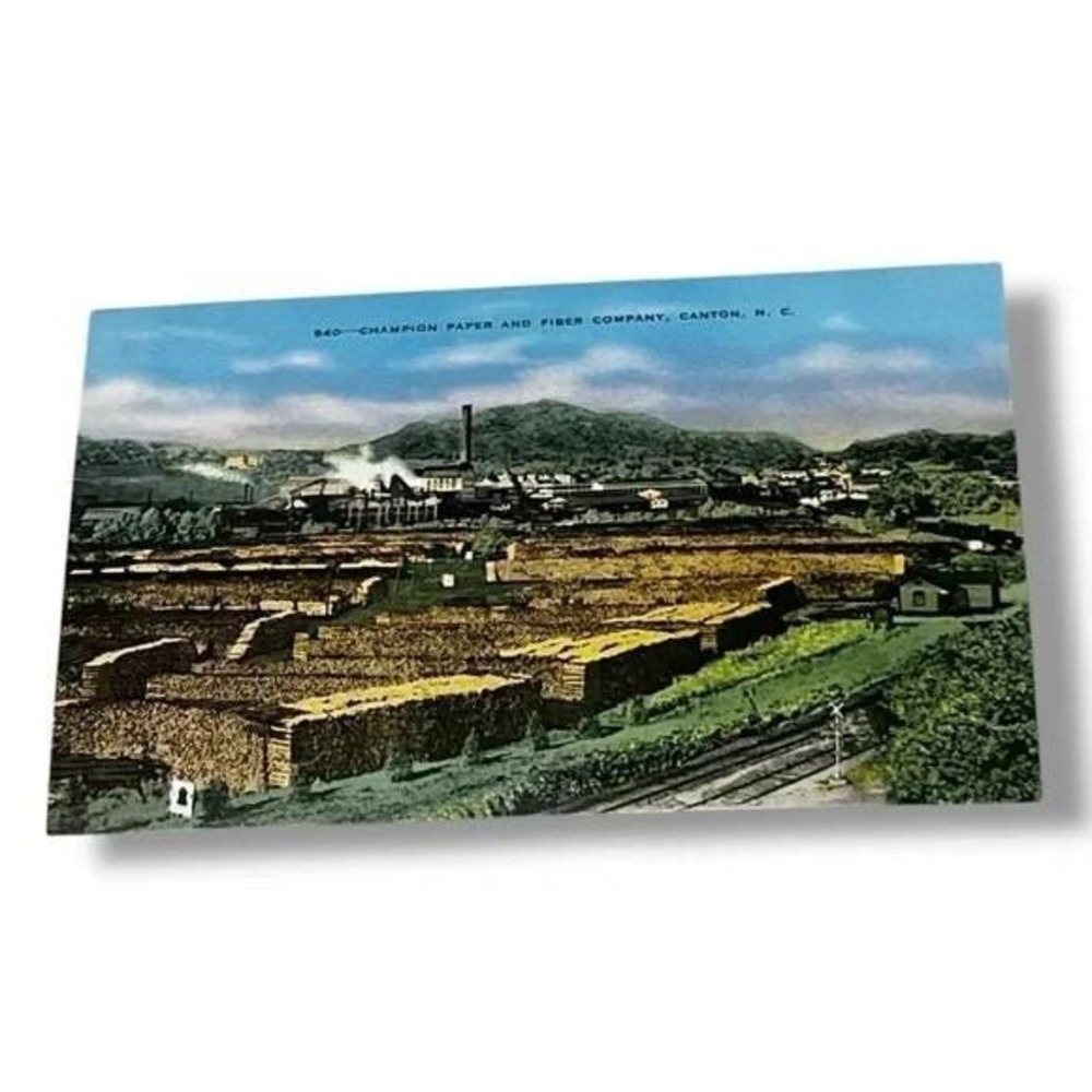 Postcard Champion Paper and Fiber Co Canton North Carolina Linen Card A625